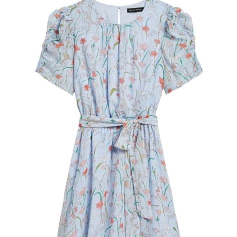 Petite floral Puff sleeve dress NEVER WORN